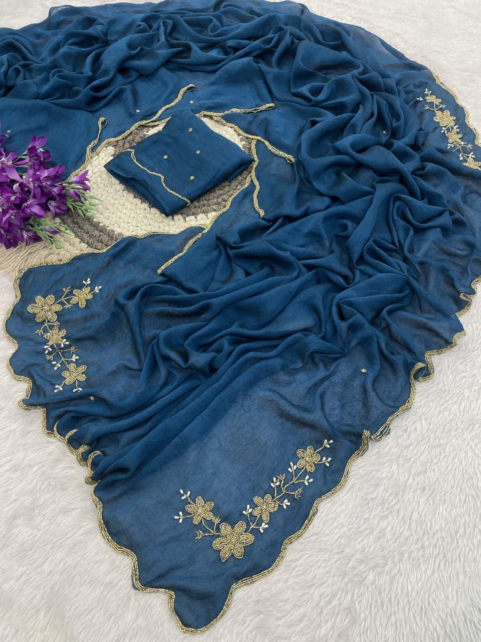 Ranngoli crushed sarees