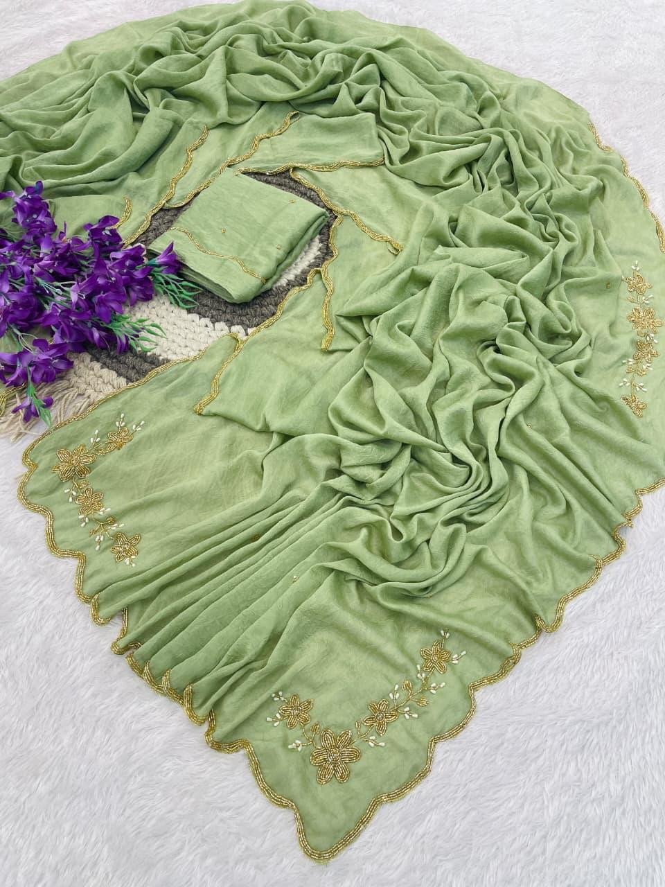 Ranngoli crushed sarees
