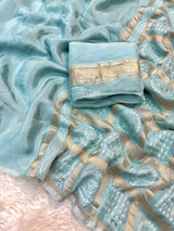 Bandhani pallu saree