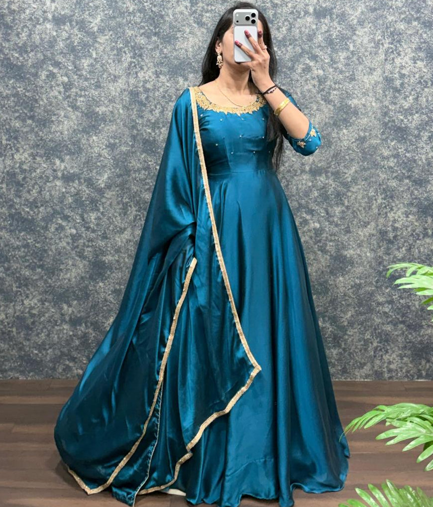 Handwork Gown with Dupatta