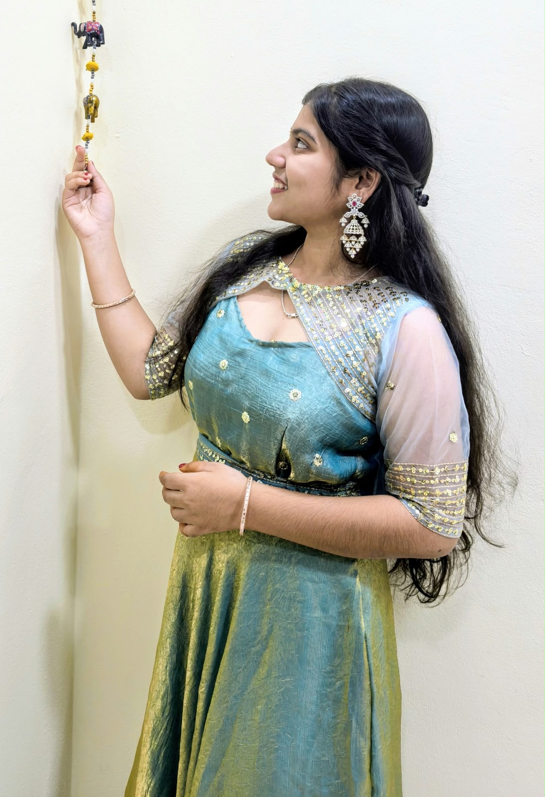 Gown With Coat and Dupatta