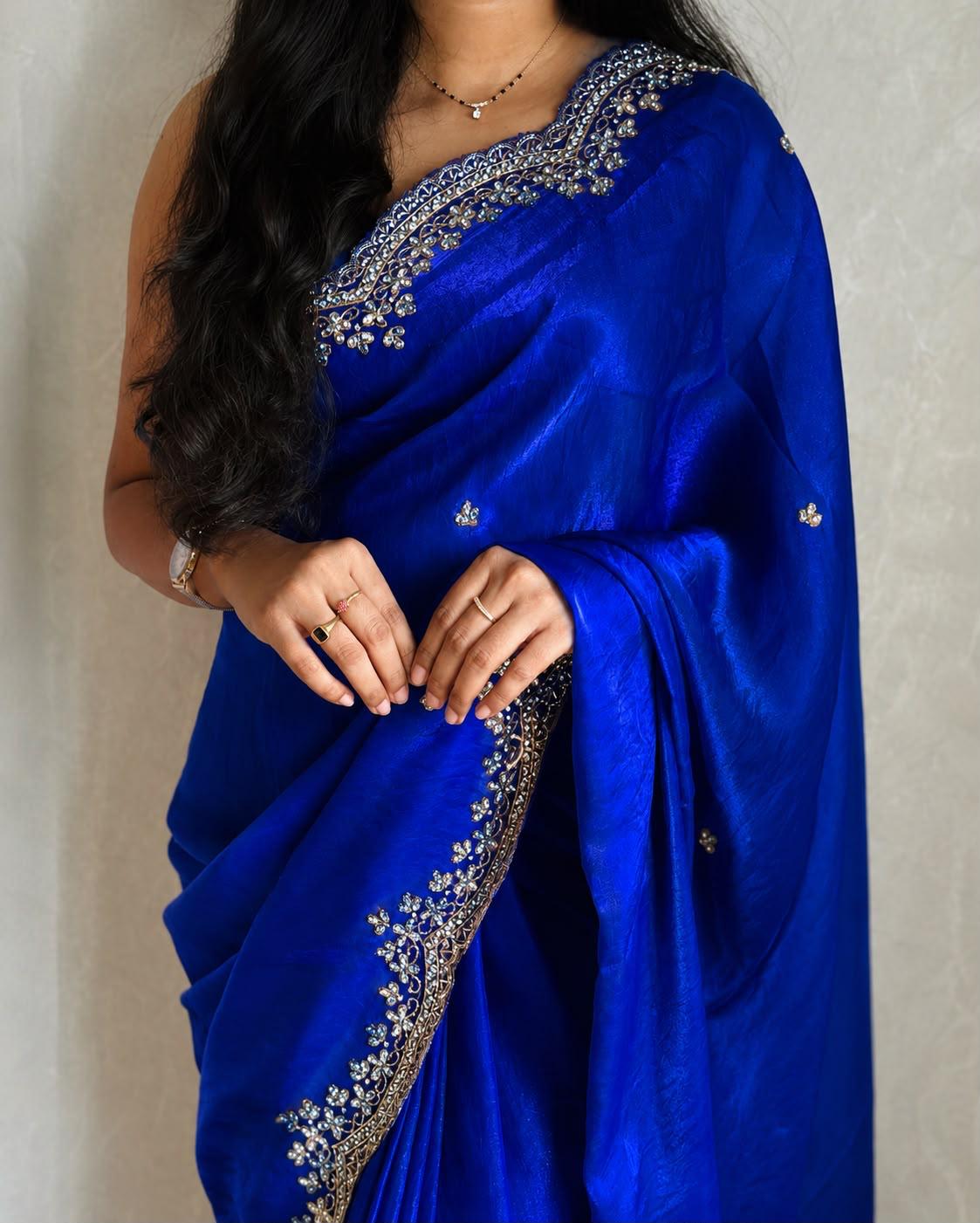 Premium Space silk handwork sarees