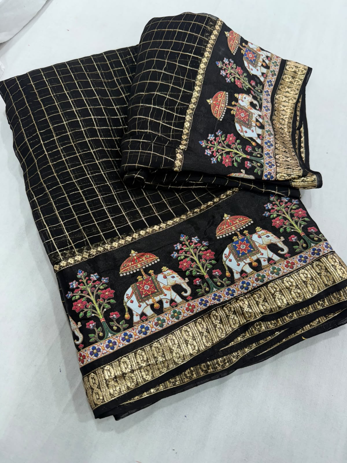 Viscous chex sarees