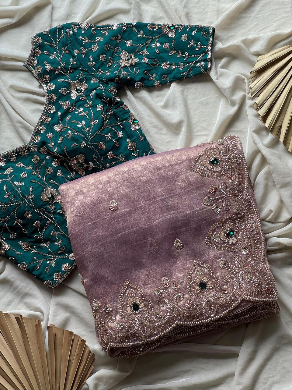 Premium heavy handwork saree