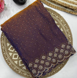 Space silk jarkhan work sarees