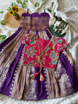 Kids Visocse Stipe Gown with coat