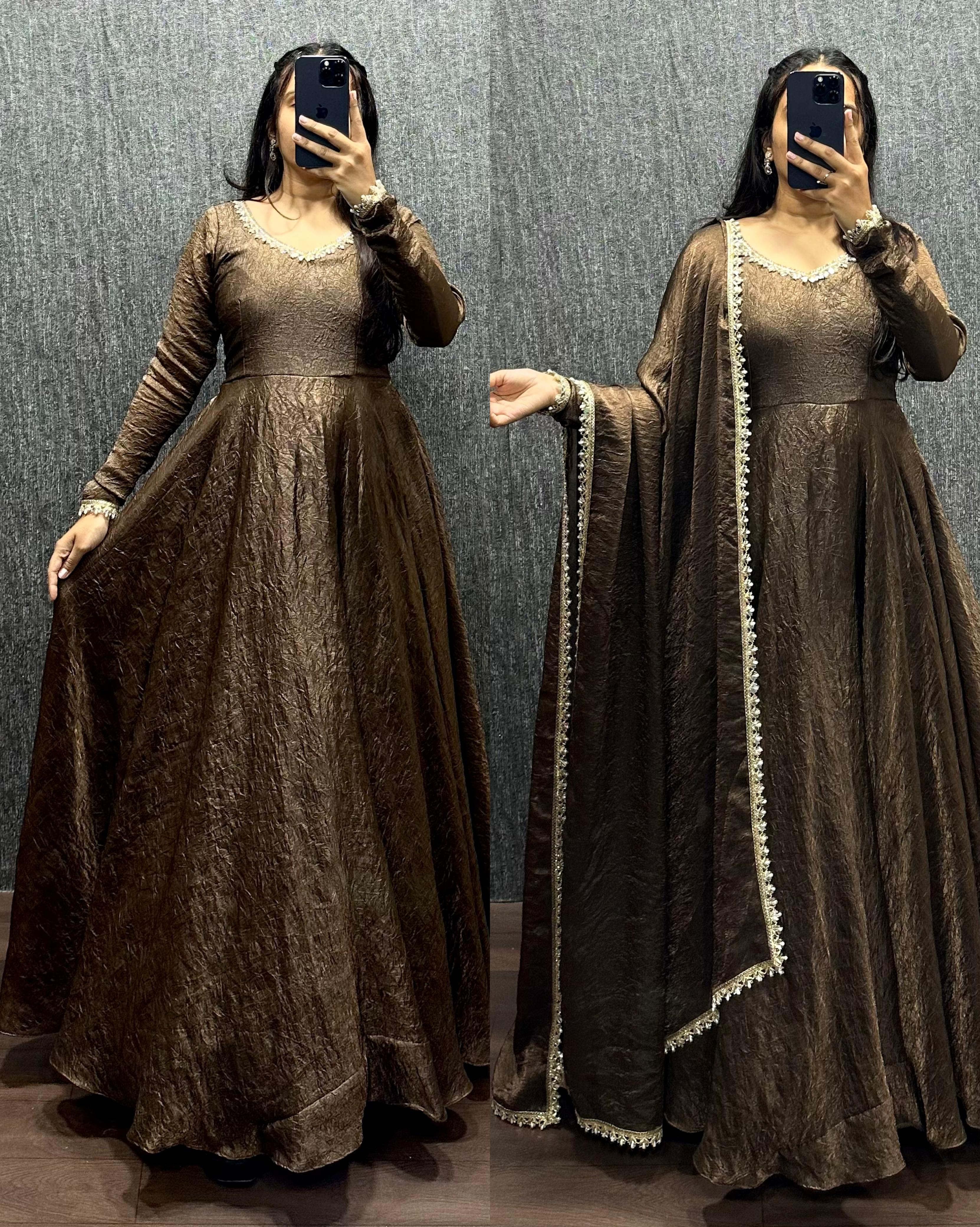 Space Silk Crush Gown