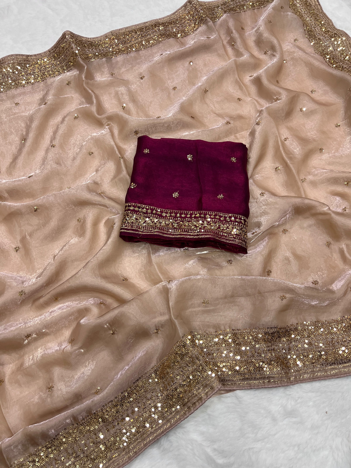 Space silk sarees with butti work