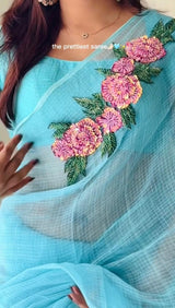 Premium kota saree with Maggam work