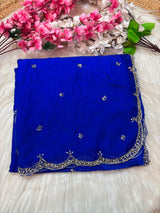 Single line Premium Space silk handwork sarees