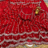 Space silk viral beads sarees