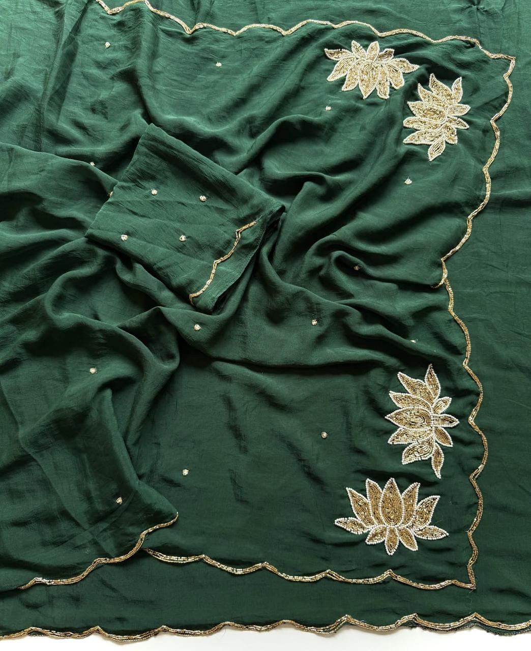 Ranggoli Crush handwork saree