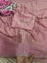 Rain drop Space silk jarkan saree