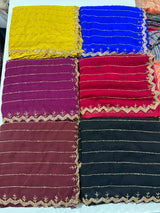 Lines cardana work sarees