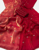 Space silk satin 2 shade sarees