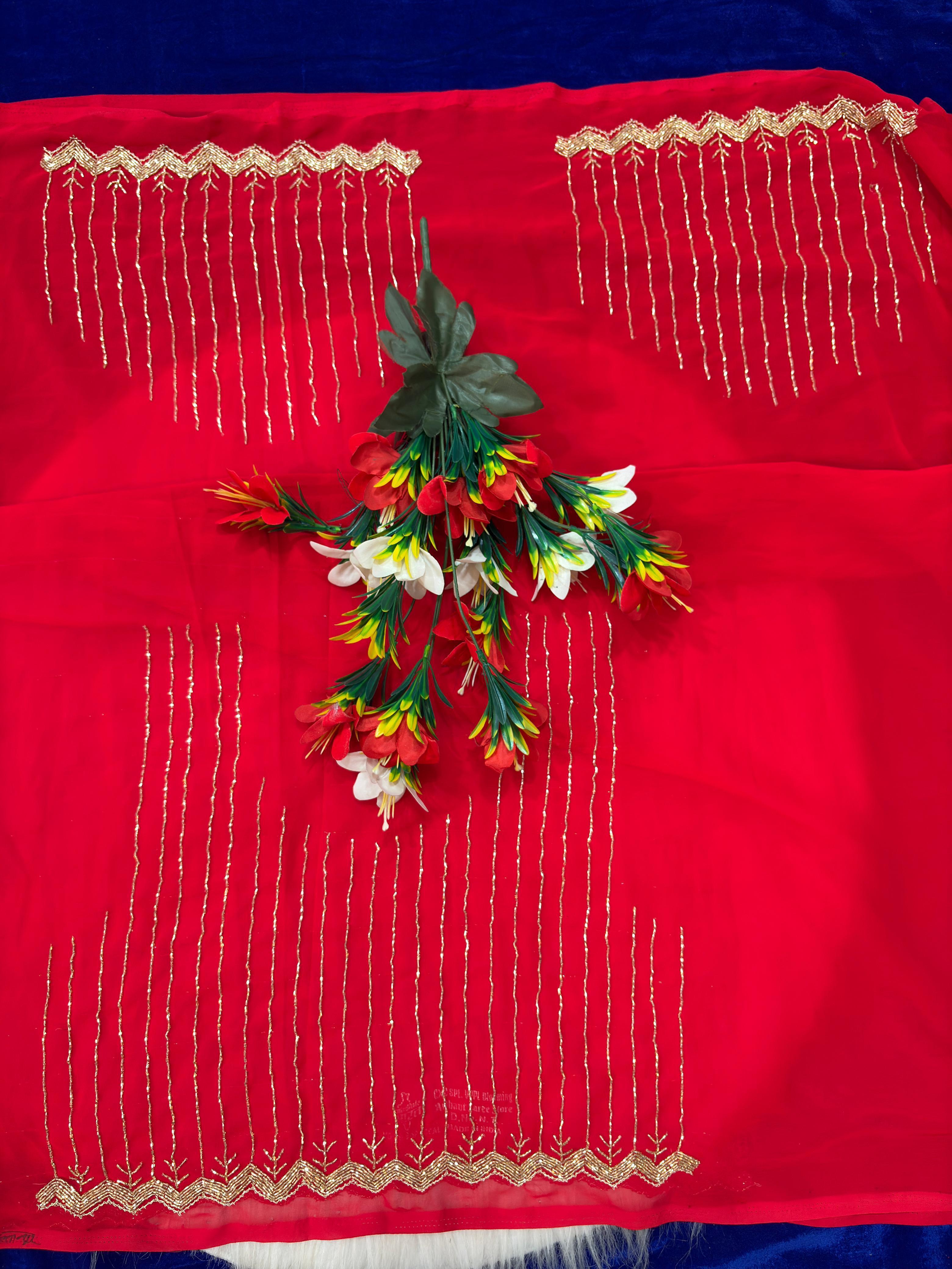 Lines cardana work sarees