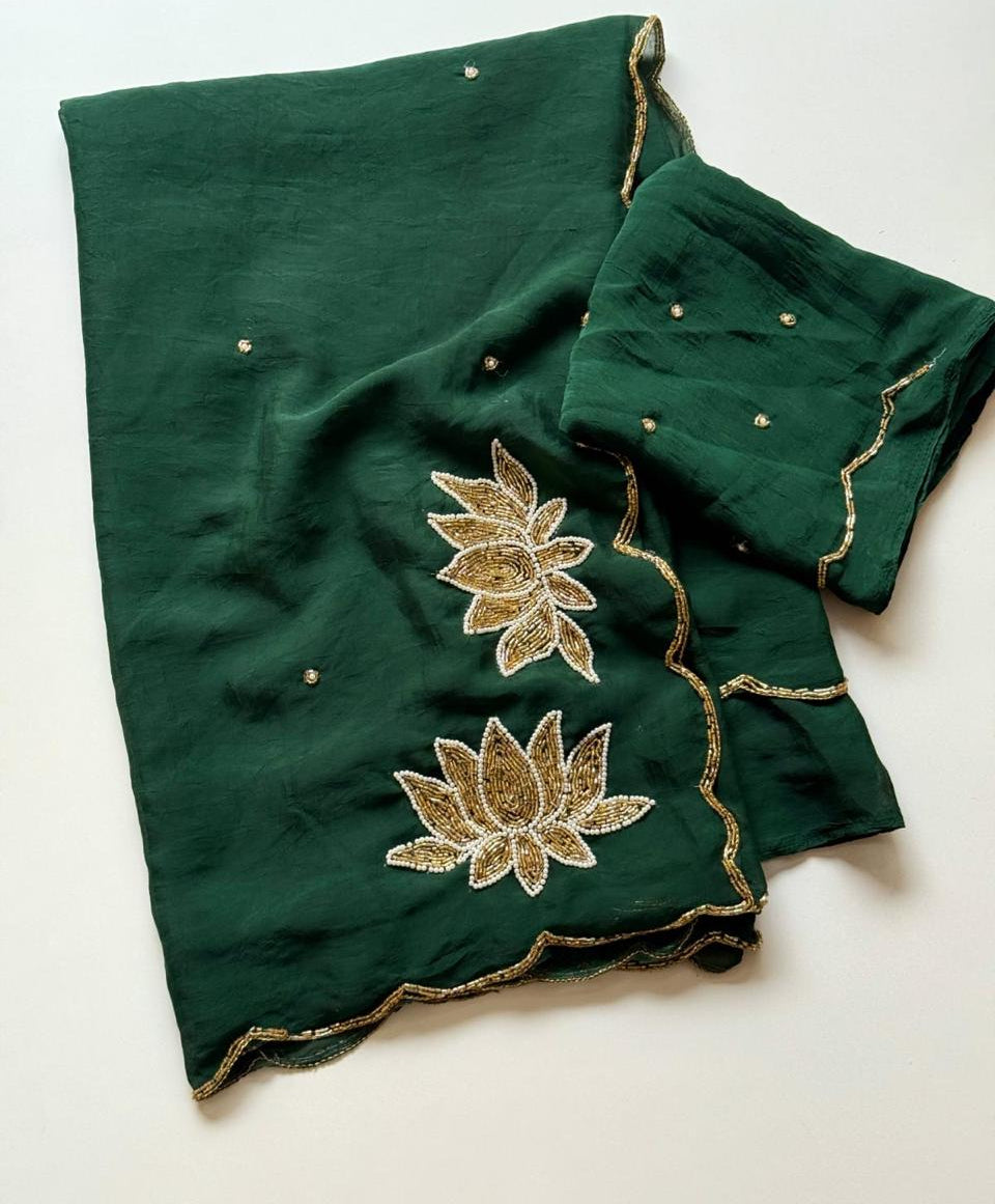 Ranggoli Crush handwork saree
