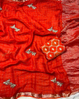 Viscous Georgette with butterfly design