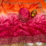 Dual shade Space silk with butti