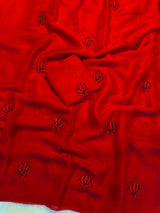 Space silk sarees with beads and embroidery work