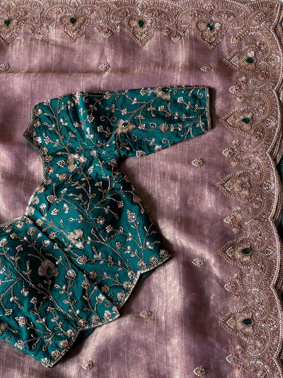 Premium heavy handwork saree