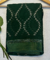 Viscose Georgette Sattin border