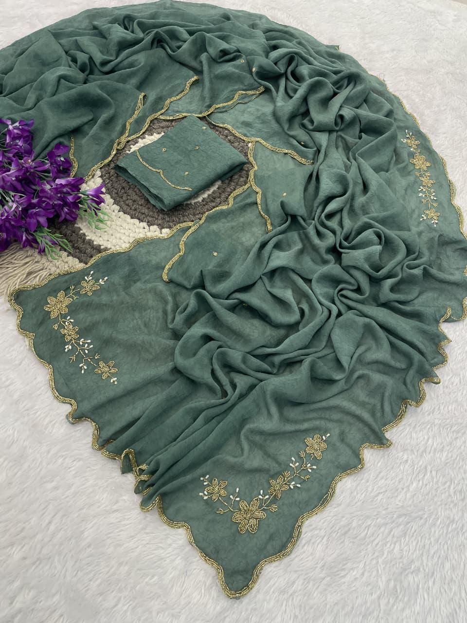 Ranngoli crushed sarees