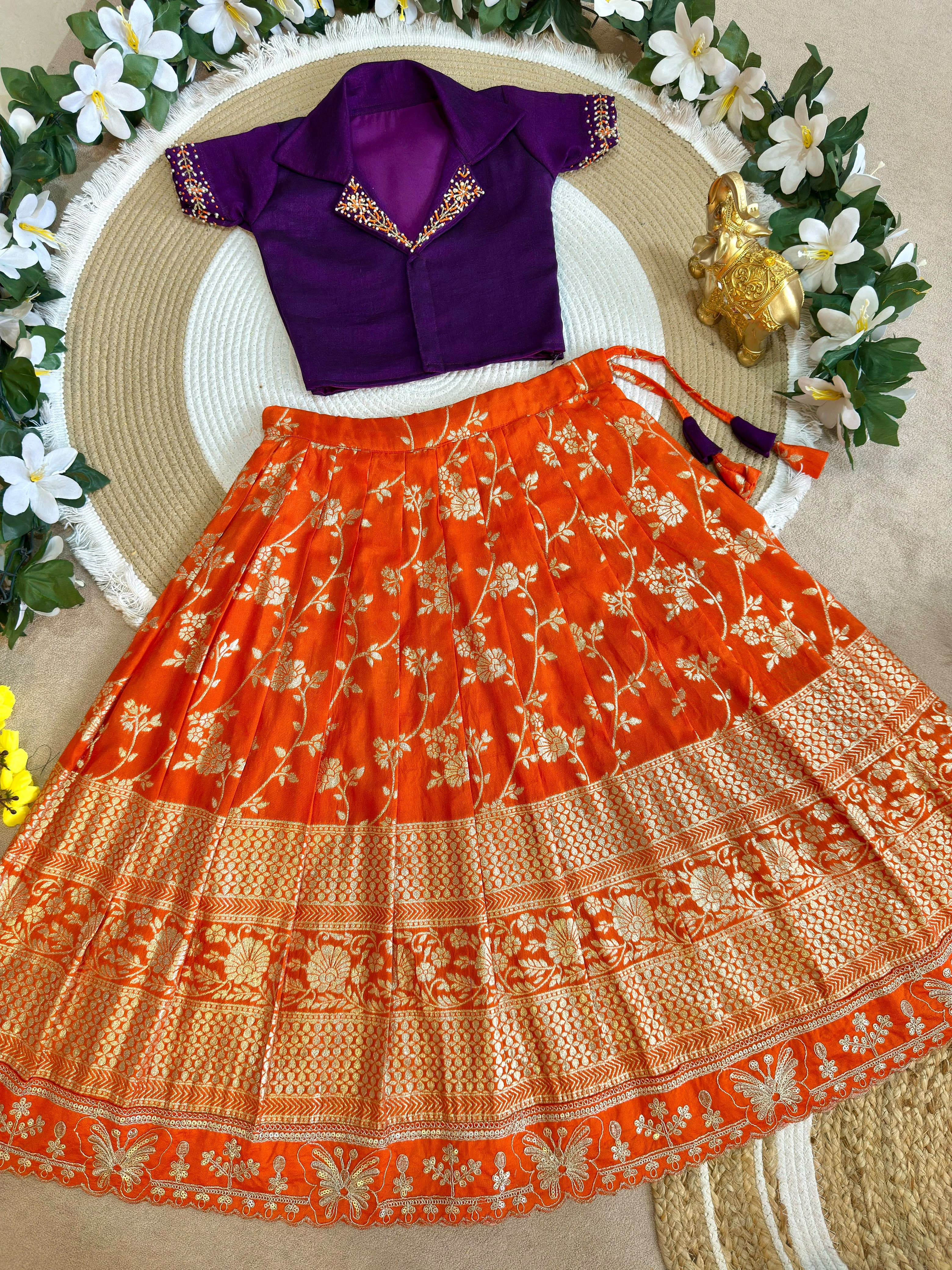 Contrast Kids Lehenga-Choli