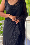 Black handwork saree