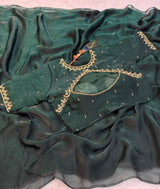 Premium Space Silk Plain Saree