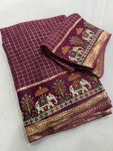 Viscous chex sarees