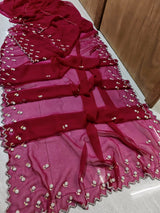 Premium Georgette handwork sarees
