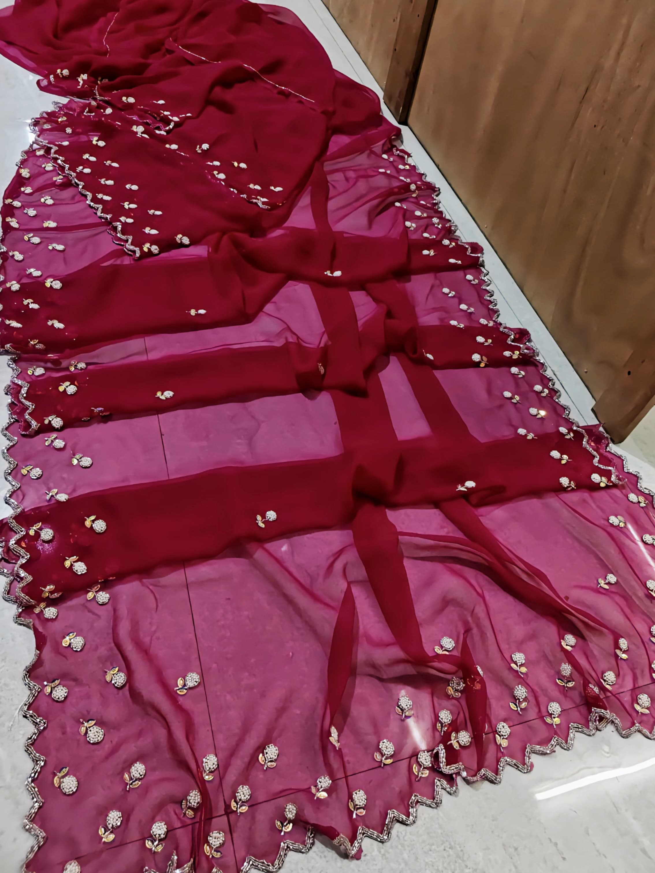 Premium Georgette handwork sarees