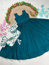 Beautiful Gown With Floral Coat