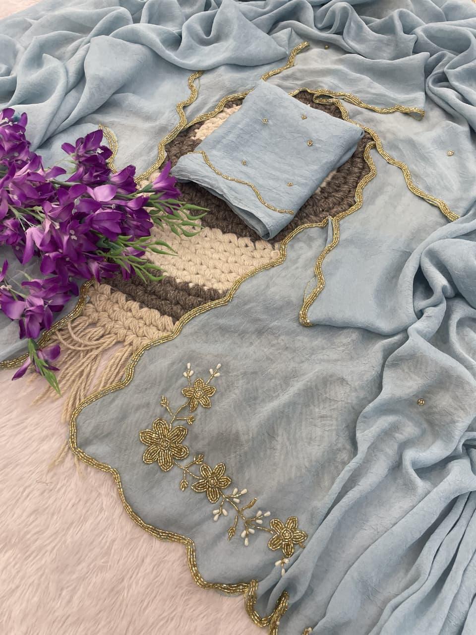 Ranngoli crushed sarees