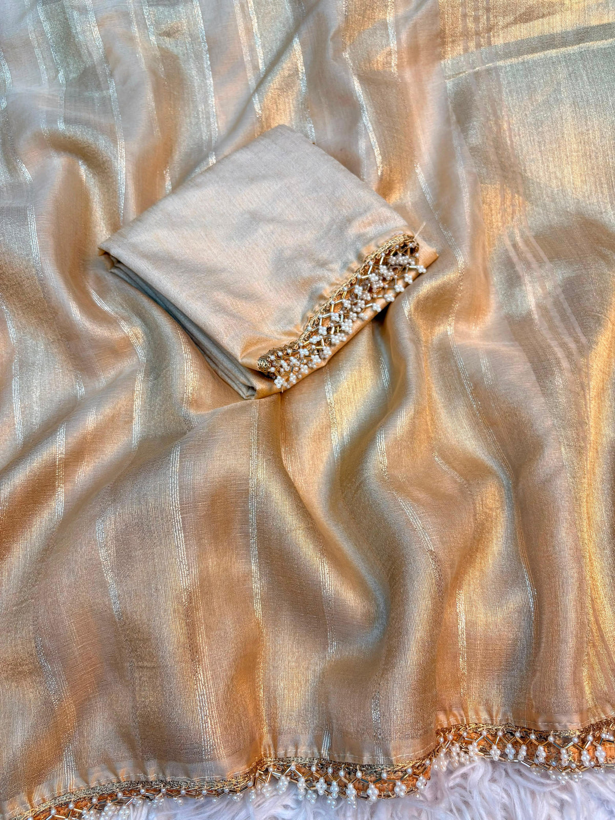 Tissue organza saree