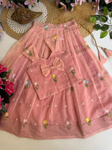 Kids mul chandeeri lehenga