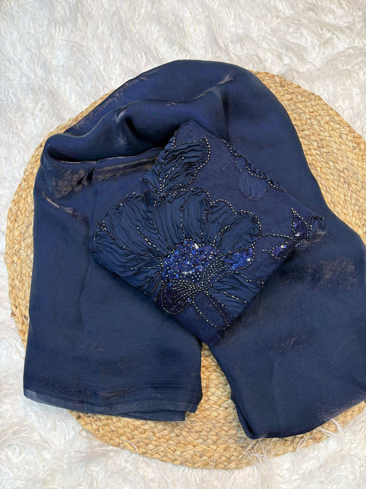 Space silk with designer blouse