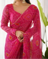 1 MinReady To Wear soft breathable Georgette Saree
