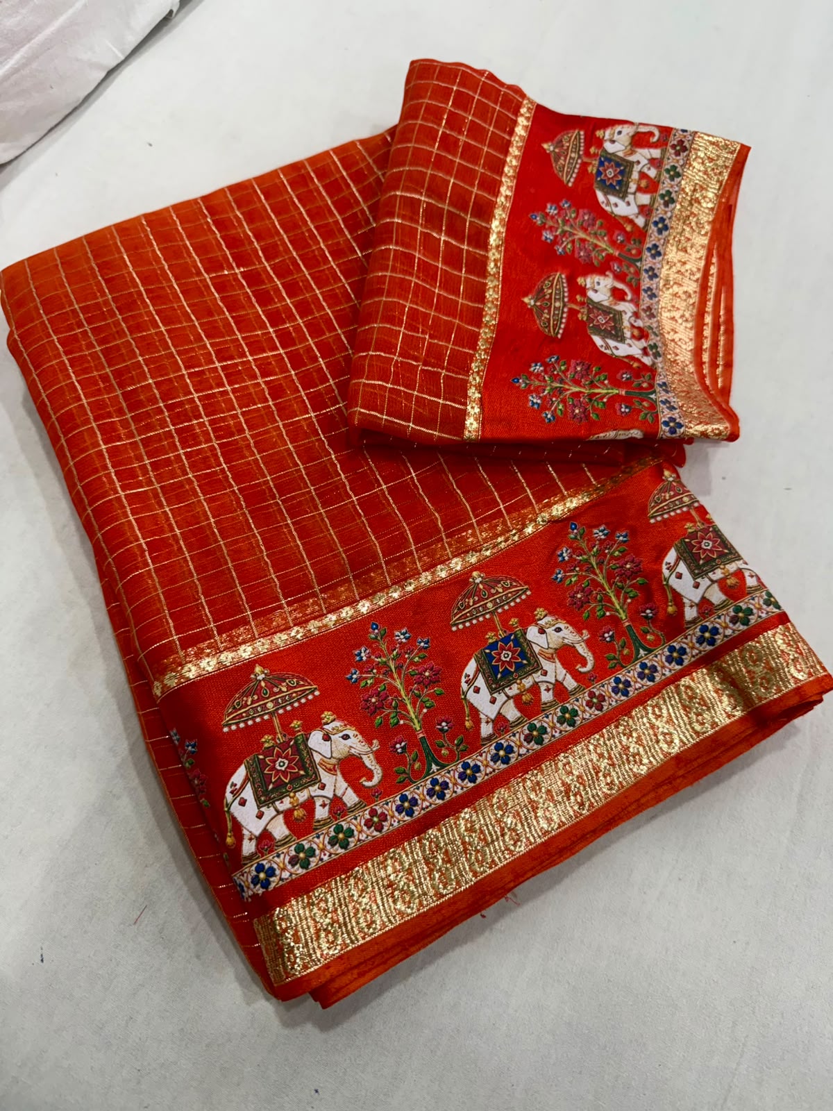 Viscous chex sarees
