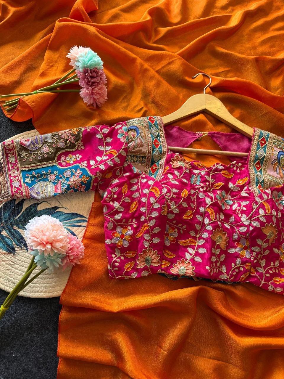 Soft viscose tissue saree