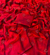 Space silk satin with beads work circle design