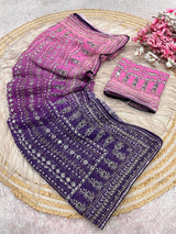 Dual shade karina kapoor inspired Georgette sarees