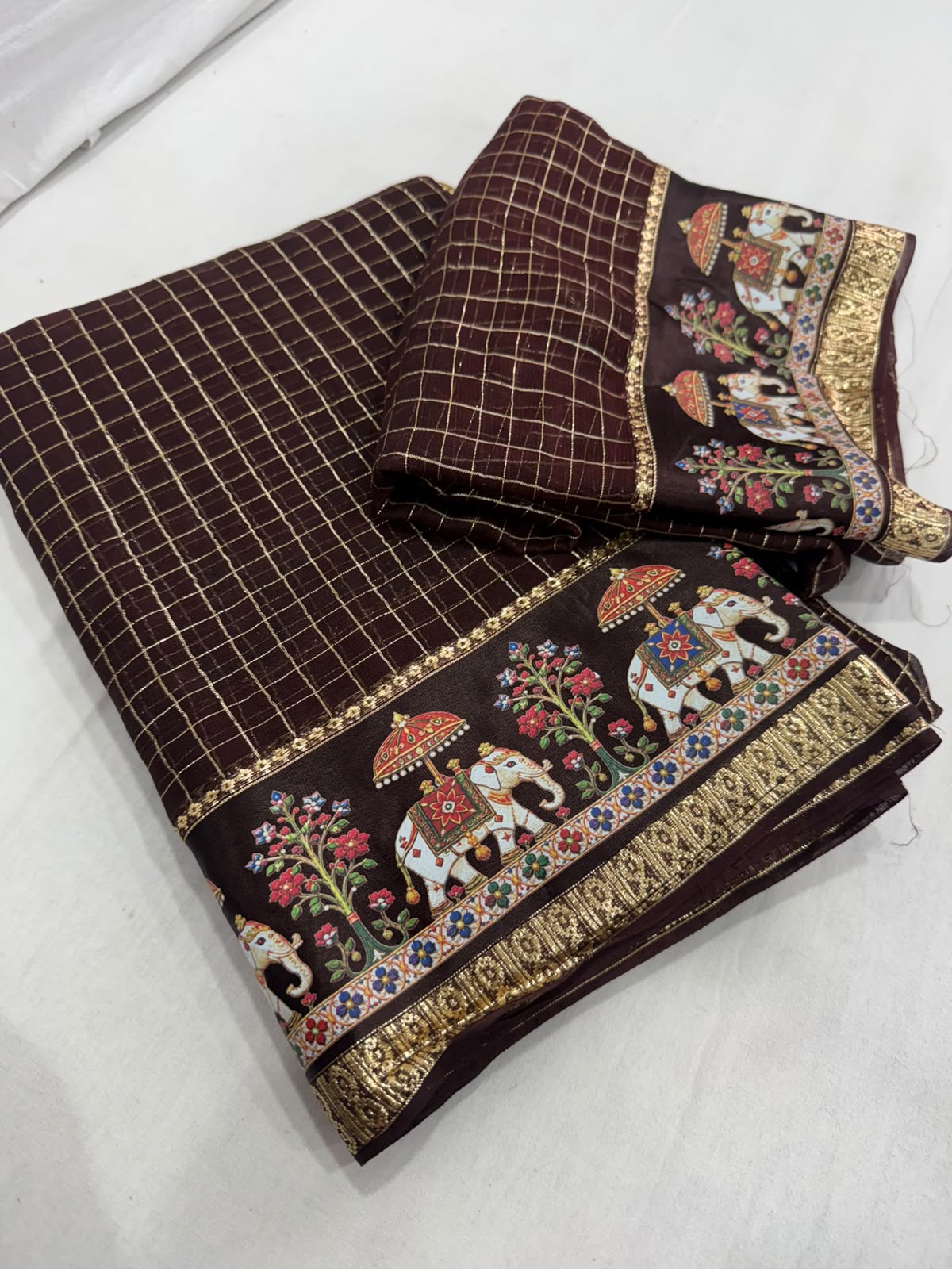 Viscous chex sarees