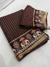 Viscous chex sarees