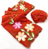 Chiffon hand-painted sarees