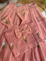 Kids mul chandeeri lehenga