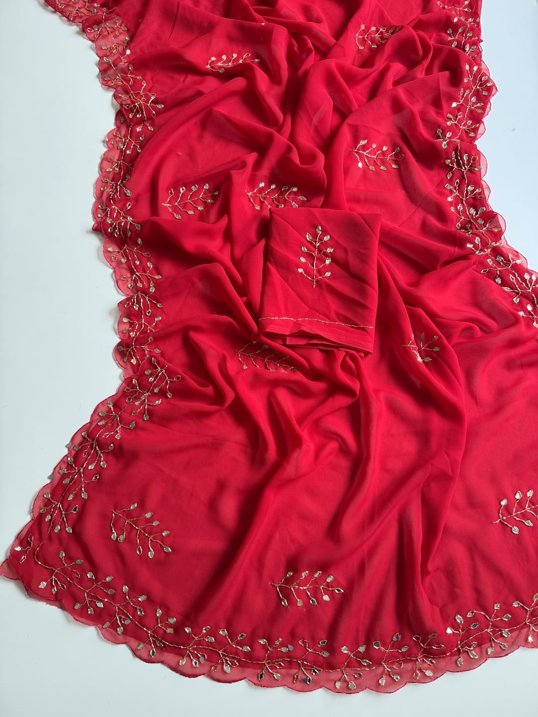 Georgette handwork sarees