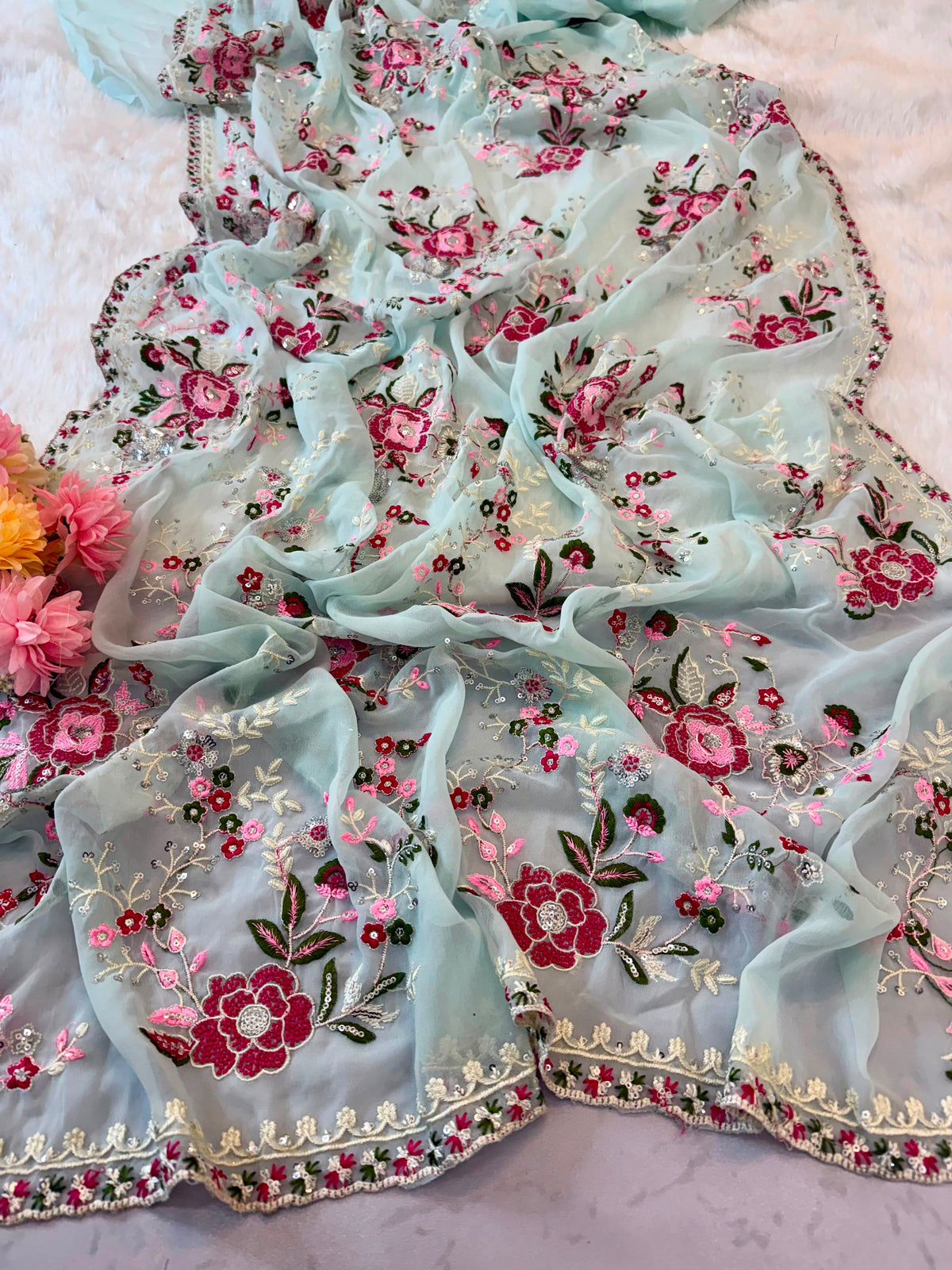 Faux Georgette Sarees