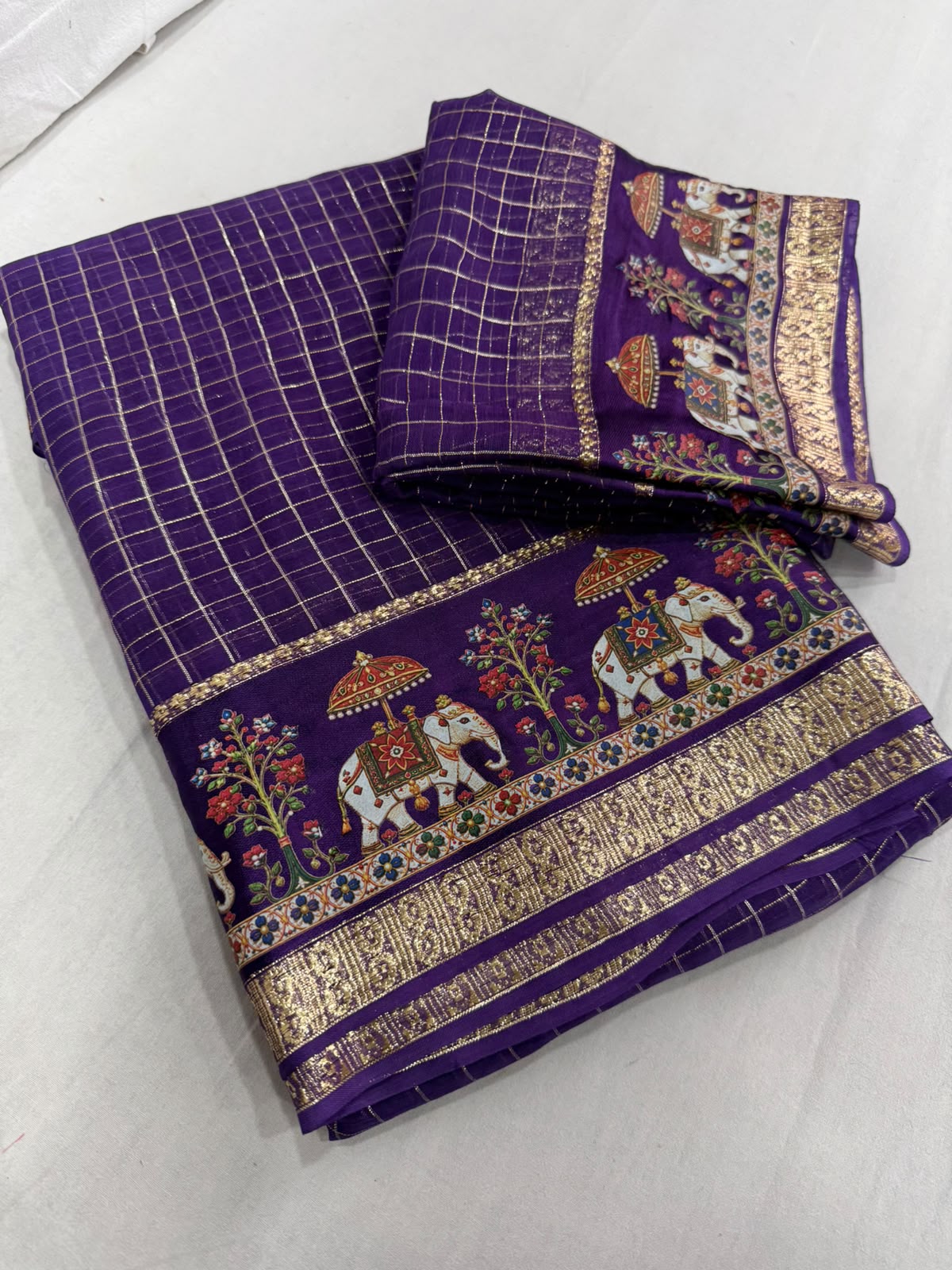 Viscous chex sarees